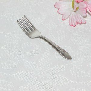 Silverplate Baby Fork FIRST LOVE Vintage Children's Cutlery Kids